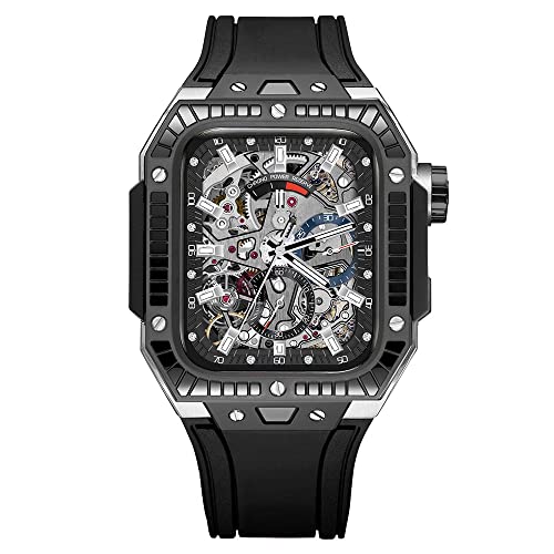 RVHAOODI Keramikkoffer für Band 45 mm Metal -Lünette für die IWatch -Serie 8 7 6 5 Se 44mm Fluororubber Gurt Correa Modification Kit von RVHAOODI