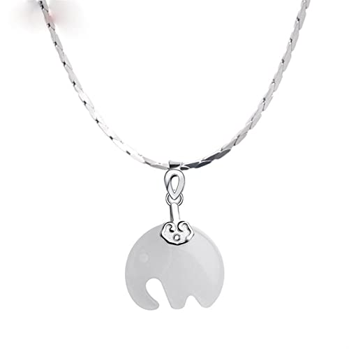 RVHAOODI Lady Temperament Elegante Halskette Elefant Form Edelstein Elegante Luxus Halskette Handgefertigt (Kettenlänge: 45 cm) von RVHAOODI
