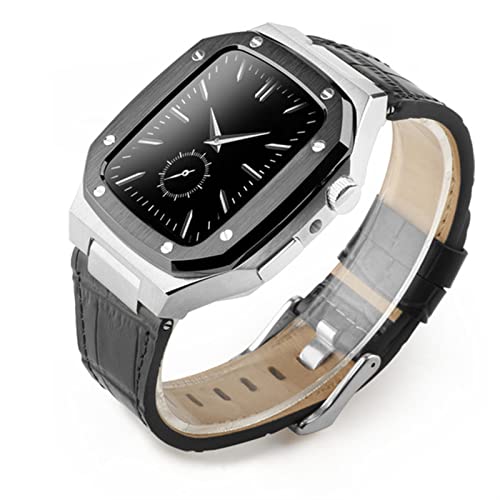 RVHAOODI Lederbandgurt Armband Metal Watch Hülle für Serie 7 SE 6 5 4 3 IWATCH MODFIMED Accessoires 41 mm 44 mm 45 mm von RVHAOODI