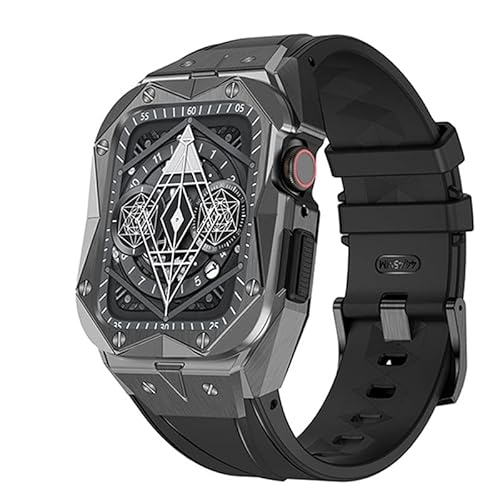 RVHAOODI Luxusmodifikation Kit Mod Metal Frame BLAT für Bandkoffer 7 6 5 4 3 44mm 45mm Uhrenbandgurt für iWatch 7 6 5 Se von RVHAOODI