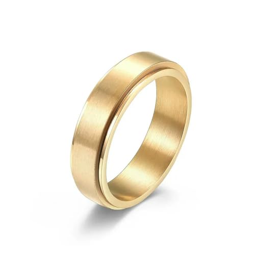 RVHAOODI Matte rotierende Edelstahlring für Paare, um eine Ehe vorzuschlagen; Titan -Stahlring für Regenbogenfarbenringfinger von RVHAOODI