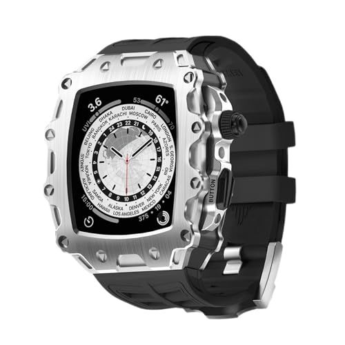 RVHAOODI Modifikationskit für Serie 8 45mm Serie 7 45mm Metallgummi Gummi -Gurt für IWatch Serie 6 SE 5 4 44mm Mod Cover RVHAOODI Modifikationskit für Serie 8 45mm Serie 7 45mm Metallgummi Gummi -Gurt für IWatch Serie 6 SE 5 4 44mm Mod Cover von RVHAOODI