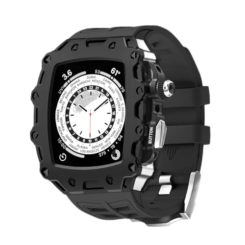 RVHAOODI Modifikationskit für die Serie 8 45 mm Metallgummi Gummi für IWatch Serie 6 SE 5 4 44mm Mod Cover RVHAOODI Modifikationskit für die Serie 8 45 mm Metallgummi Gummi für IWatch Serie 6 SE 5 4 44mm Mod Cover von RVHAOODI