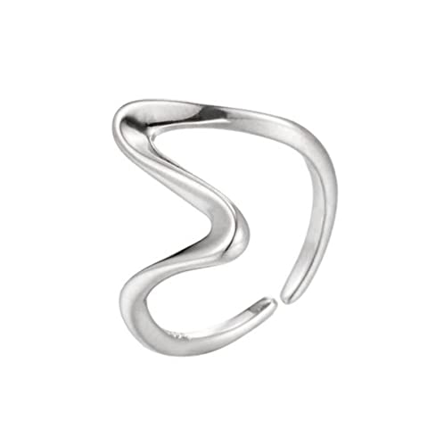 RVHAOODI NEU RETRO All-Match Open Cross Smiley Ring Ins Mode Persönlichkeit unregelmäßiger U-förmiger einfacher Ring Des von RVHAOODI