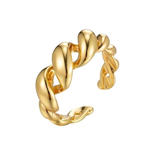 RVHAOODI NEU WILD TOWGLING RING INS RETRO Einfache Spirale weibliche Nischentemperament Mode offener Ring Schmuck Weihnachtsfreund Geschenk Geschenk von RVHAOODI