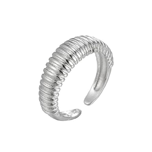 RVHAOODI NEU WILD TOWGLING RING INS RETRO Einfache Spirale weibliche Nischentemperament Mode offener Ring Schmuck Weihnachtsfreund Geschenk Geschenk von RVHAOODI