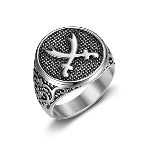 RVHAOODI Nahe Osten arabische Mode Schmuck Männer Antiquitäten Silber Ringmesser Amulett -plattierte Ring Männer RVHAOODI Nahe Osten arabische Mode Schmuck Männer Antiquitäten Silber Ringmesser Amulett -plattierte Ring Männer von RVHAOODI