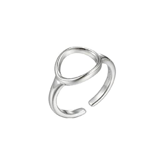 RVHAOODI Neue geometrische einfache runde Ring weibliche Persönlichkeit Leichte Luxus Öffnung Verstellbarer Frühlingsring Valentinstag Girlfri von RVHAOODI