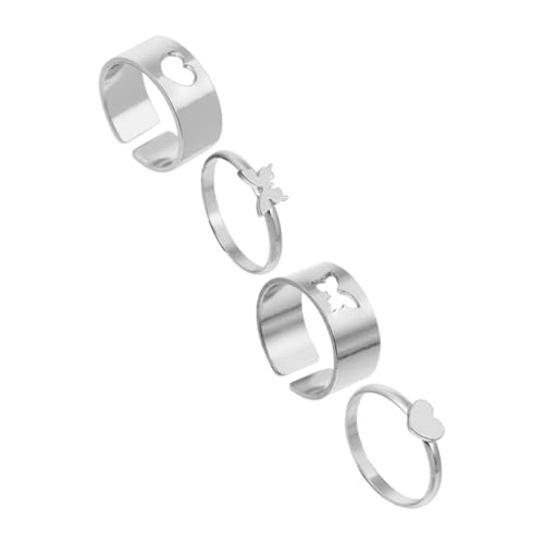 RVHAOODI Paare Ornament Dekorationen Valentinstag Freundschaftsfinger Accessoires Silber von RVHAOODI