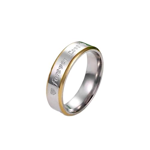 RVHAOODI Paarringe Forever Love Band Ring für Valentine Hochzeit Titan aus Edelstahl RingsScustom Gravur Name von RVHAOODI