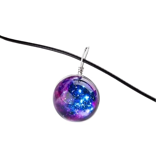RVHAOODI Planet Halskette für Frauen und Männer, Weltraumuniversum Galaxy Halskette Sterne Gla -Kugel Anhänger Kristall Planet Muster Lederkette Halskette, Galaxien Halskette, Astronaut RVHAOODI Planet Halskette für Frauen und Männer, Weltraumuniversum Galaxy Halskette Sterne Gla -Kugel Anhänger Kristall Planet Muster Lederkette Halskette, Galaxien Halskette, Astronaut von RVHAOODI