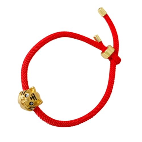 RVHAOODI Red String Tiger Charme Armband Kordendröpe Handschmuck Amulett für Eltern Freunde Liebhaber von RVHAOODI
