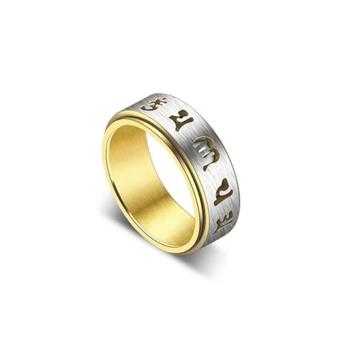 RVHAOODI Rotatable Titanium Stahl Herrenring koreanische Mode Persönlichkeit Ring Hip Hop Single Index Finger Herren Ring von RVHAOODI