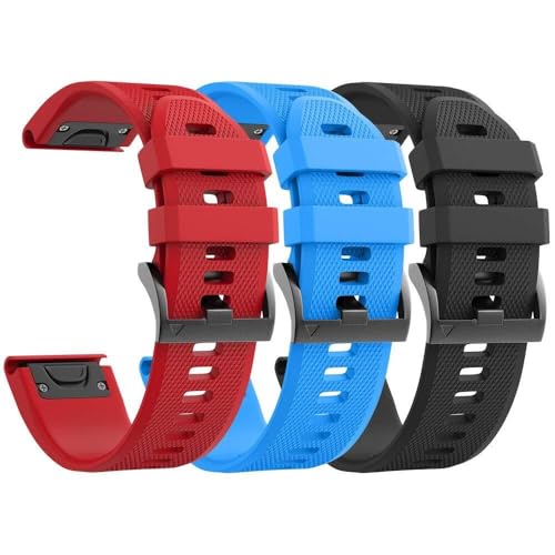 RVHAOODI Set von 3 Fenix 5/Fenix 6/Fenix 7 22 mm Silikon -Uhr -Armbänder in flexiblen Silikon -kompatibel mit den S62/Fenix 5 Plus -Uhren -Armbändern RVHAOODI Set von 3 Fenix 5/Fenix 6/Fenix 7 22 mm Silikon -Uhr -Armbänder in flexiblen Silikon -kompatibel mit den S62/Fenix 5 Plus -Uhren -Armbändern von RVHAOODI