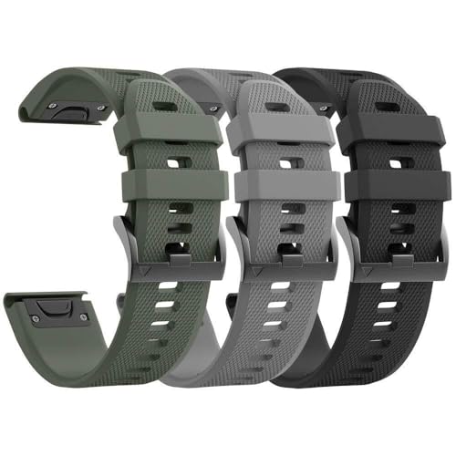 RVHAOODI Set von 3 Fenix 5/Fenix 6/Fenix 7 22 mm Silikon -Uhr -Armbänder in flexiblen Silikon -kompatibel mit den S62/Fenix 5 Plus -Uhren -Armbändern RVHAOODI Set von 3 Fenix 5/Fenix 6/Fenix 7 22 mm Silikon -Uhr -Armbänder in flexiblen Silikon -kompatibel mit den S62/Fenix 5 Plus -Uhren -Armbändern von RVHAOODI