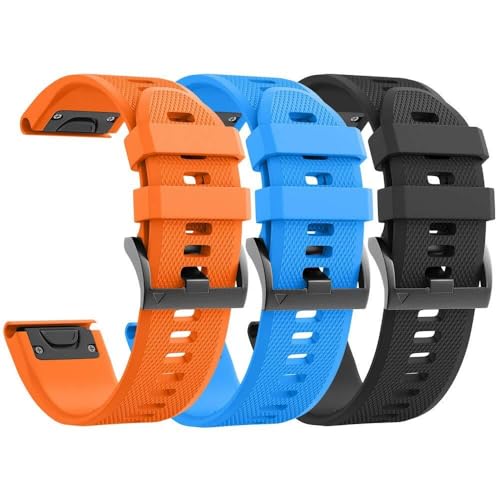RVHAOODI Set von 3 Fenix 5/Fenix 6/Fenix 7 22 mm Silikon -Uhr -Armbänder in flexiblen Silikon -kompatibel mit den S62/Fenix 5 Plus -Uhren -Armbändern RVHAOODI Set von 3 Fenix 5/Fenix 6/Fenix 7 22 mm Silikon -Uhr -Armbänder in flexiblen Silikon -kompatibel mit den S62/Fenix 5 Plus -Uhren -Armbändern von RVHAOODI