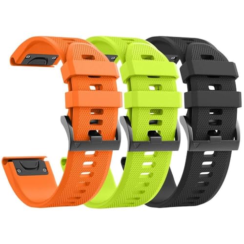 RVHAOODI Set von 3 Fenix 5/Fenix 6/Fenix 7 22 mm Silikon -Uhr -Armbänder in flexiblen Silikon -kompatibel mit den S62/Fenix 5 Plus -Uhren -Armbändern RVHAOODI Set von 3 Fenix 5/Fenix 6/Fenix 7 22 mm Silikon -Uhr -Armbänder in flexiblen Silikon -kompatibel mit den S62/Fenix 5 Plus -Uhren -Armbändern von RVHAOODI