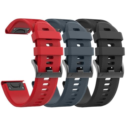 RVHAOODI Set von 3 Fenix 5/Fenix 6/Fenix 7 22 mm Silikon -Uhr -Armbänder in flexiblen Silikon -kompatibel mit den S62/Fenix 5 Plus -Uhren -Armbändern RVHAOODI Set von 3 Fenix 5/Fenix 6/Fenix 7 22 mm Silikon -Uhr -Armbänder in flexiblen Silikon -kompatibel mit den S62/Fenix 5 Plus -Uhren -Armbändern von RVHAOODI
