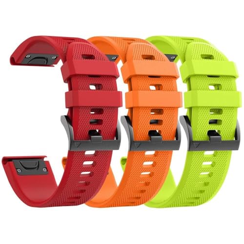 RVHAOODI Set von 3 Fenix 5/Fenix 6/Fenix 7 22 mm Silikon -Uhr -Armbänder in flexiblen Silikon -kompatibel mit den S62/Fenix 5 Plus -Uhren -Armbändern RVHAOODI Set von 3 Fenix 5/Fenix 6/Fenix 7 22 mm Silikon -Uhr -Armbänder in flexiblen Silikon -kompatibel mit den S62/Fenix 5 Plus -Uhren -Armbändern von RVHAOODI