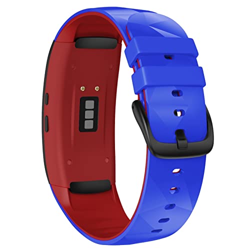 RVHAOODI Smart Watch-Gurte für Gear Fit 2 Pro Gurt Silicon Fitness Watch Wachband Gear Fit2 Pro SM-R360 Verstellbares Armband Uhrenband (Farbe: Rot Schwarz) von RVHAOODI