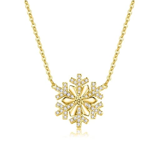 RVHAOODI Snowflake -Anhänger für Frauen, elegante Halskette mit verstellbarer Kette, zeitloser und raffinierter Modeschmuck für Frauen RVHAOODI Snowflake -Anhänger für Frauen, elegante Halskette mit verstellbarer Kette, zeitloser und raffinierter Modeschmuck für Frauen von RVHAOODI