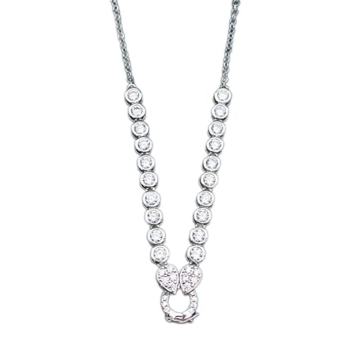RVHAOODI Sterling Moissanit Jubiläum All-Match-Kette Anhänger Halskette Schmuck von RVHAOODI