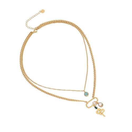 RVHAOODI Stylischer Anhänger Halskettenschmuckzubehör mit Smaragd- und Mondsteinakzenten von RVHAOODI