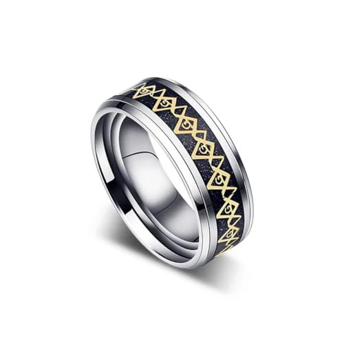 RVHAOODI Titanium Herrenring Koreanische Hipster -Persönlichkeit Ring Hip Hop Online Promi Single Index Finger Herren Ring von RVHAOODI