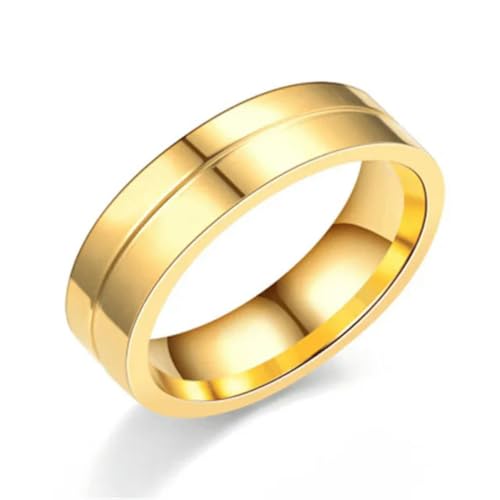 RVHAOODI Titanium Stahl Zirkon Ring Mode Strass Einfacher Hochzeits Engagement Jubiläum Fingerringe für Männer Frauen Liebhaber von RVHAOODI