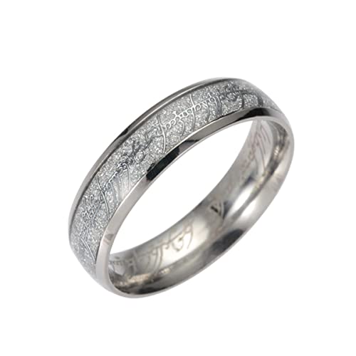 RVHAOODI Titaniumstahl ein Ring des Kraftrings für Männer Frauen Farbe Edelstahl Mode Schmuck Film des Rings von RVHAOODI