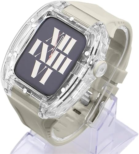 RVHAOODI Transparentes Gummiarmband für Ultra 9 8 7 6 4 44 mm 45 mm Uhr von RVHAOODI