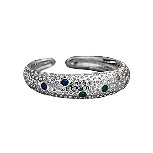 RVHAOODI Trendy bunte Zirkon -Edelstein Eröffnung Ringe Frauen Thai Silber verblüfft Verlobungsring Party Mädchen Schmuck Leicht Luxusgeschenke RVHAOODI Trendy bunte Zirkon -Edelstein Eröffnung Ringe Frauen Thai Silber verblüfft Verlobungsring Party Mädchen Schmuck Leicht Luxusgeschenke von RVHAOODI