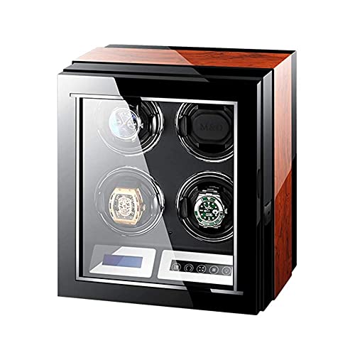 RVHAOODI Uhr Wickler Watch Autornatik Wickler Box mit leichtem Motor und 15 Rotationsmodi mit weichem flexibles Kissen -LCD -Touchscreen -Selbstwickel (12 0) Uhr Wickler von RVHAOODI