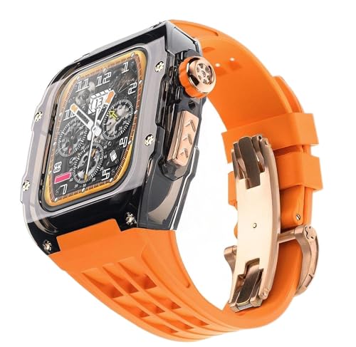 RVHAOODI Ultra 49 mm transparenter Gletscher + Gummi -Uhr -Gurt, für 8 7 6 5 4 Se 45 mm 44 mm 49 mm Modity Kit von RVHAOODI