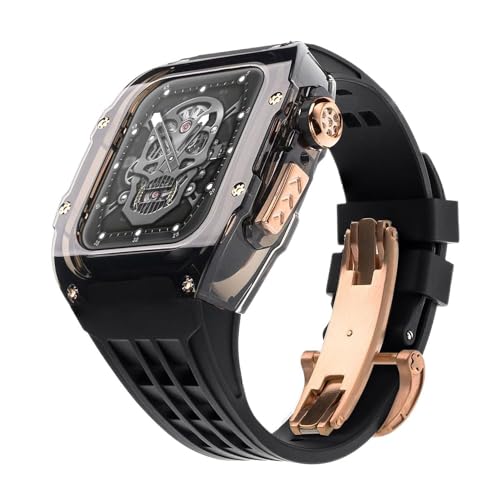 RVHAOODI Ultra 49 mm transparenter Gletscher + Gummi -Uhr -Gurt, für 8 7 6 5 4 Se 45 mm 44 mm 49 mm Modity Kit von RVHAOODI