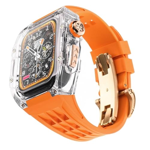 RVHAOODI Ultra 49 mm transparenter Gletscher + Gummi -Uhr -Gurt, für 8 7 6 5 4 Se 45 mm 44 mm 49 mm Modity Kit von RVHAOODI