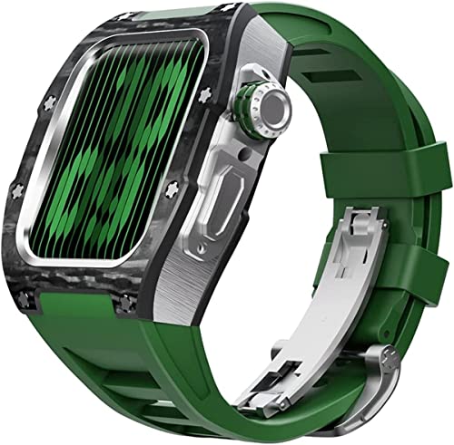 RVHAOODI Upgrade Carbon Fasergehäuse Gummi -Uhr -Band , für 8 7 45/44mm, Mod Kit Metal -Lünette Fluororubber -Gurt , für iWatch 6 5 4 SE Uhr Band RVHAOODI Upgrade Carbon Fasergehäuse Gummi -Uhr -Band , für 8 7 45/44mm, Mod Kit Metal -Lünette Fluororubber -Gurt , für iWatch 6 5 4 SE Uhr Band von RVHAOODI