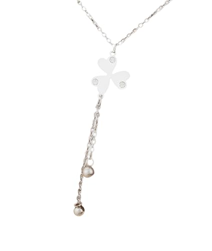 RVHAOODI Vier Blattklee Halskette Langkette für Frauen, kristalliner Klee Anhänger - Bohemian Clover Halskette mit 4 Blättern, Halskette, Geburtstag Lucky Clover Halskette von RVHAOODI