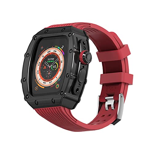 RVHAOODI Watch Armband Modification Kit für Band 8 49 mm, Austausch des Edelstahlgehäuses, Metalllünette, Silikonuhrgurt von RVHAOODI