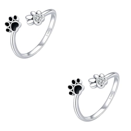 Sterling Silber Valentinstag Tag ihre Mädchenhundpfoten Frauen von RVHAOODI