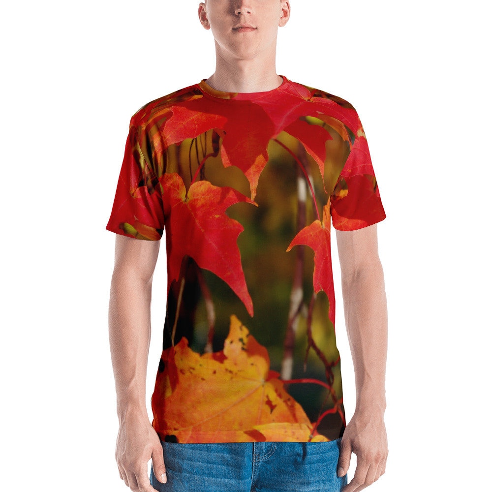 Feuriges Herbst Ahorn Blätter All Over Print T-Shirt, Kräftige Herbstfarben Feuriges Herbst Ahorn Blätter All Over Print T-Shirt, Kräftige Herbstfarben von RVJamesDesigns