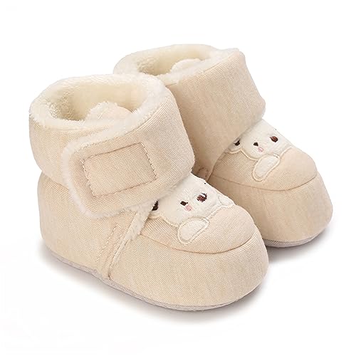 RVROVIC Baby Jungen Mädchen Plüsch Winter Schneestiefel Bowknot Anti Rutsch Warmes Fleece Kleinkind Stiefel Kleinkind Vorläufer von RVROVIC