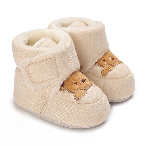 RVROVIC Baby Jungen Mädchen Plüsch Winter Schneestiefel Bowknot Anti Rutsch Warmes Fleece Kleinkind Stiefel Kleinkind Vorläufer von RVROVIC