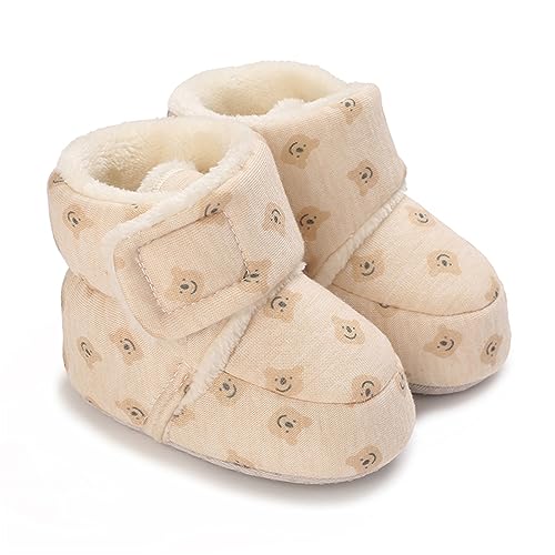 RVROVIC Baby Jungen Mädchen Plüsch Winter Schneestiefel Bowknot Anti Rutsch Warmes Fleece Kleinkind Stiefel Kleinkind Vorläufer von RVROVIC