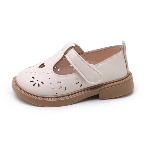 RVROVIC Kleine Mädchen Mary Jane Flats Gracy Ballett Prinzessin Kleinkind Kleid Schuhe Schule Geburtstag Party(3-Weiß,30 EU) von RVROVIC