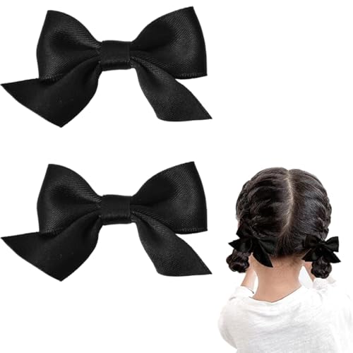 2 Stück schwarze Schleife Haarspangen, Haarspange Schleife, Mädchen rutschfest Krokodil Haarspangen Haarschmuck, Mode Haarschmuck von RVYEIOP