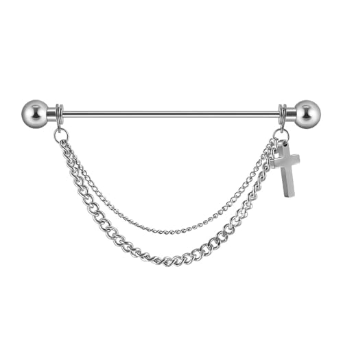 Edelstahl Septum Nasenpiercing Nasenring für Frauen Mode nach vorne Ohrstecker-Set aus Edelstahl Edelstahl Septum Nasenpiercing Nasenring für Frauen Mode nach vorne Ohrstecker-Set aus Edelstahl von RWAJZAX