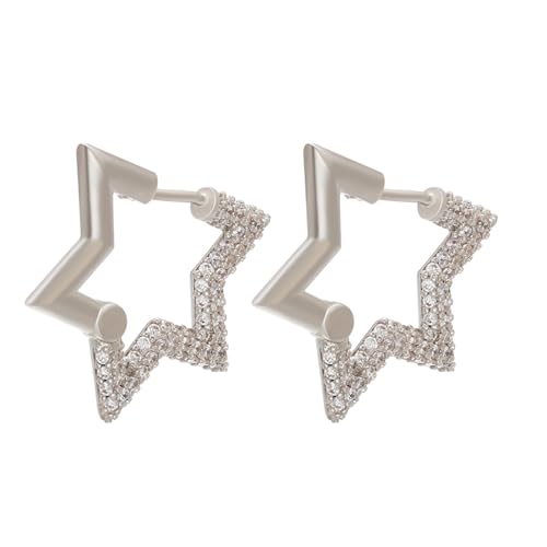 Exquisite Zirkonia-Ohrringe in Sternform, elegante Zirkonia-Ohrringe, glänzende Zirkonia-Ohrringe, Ohrclip-Zubehör für modebewusste Menschen Exquisite Zirkonia-Ohrringe in Sternform, elegante Zirkonia-Ohrringe, glänzende Zirkonia-Ohrringe, Ohrclip-Zubehör für modebewusste Menschen von RWAJZAX