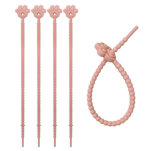 [RWAJZAX] 5 Stück robuste Silikonschleifen für den täglichen Gebrauch mit wiederverwendbarem Gummi-Kabel-Organizer für Zuhause und Büro in einer Vielzahl von Farben von RWAJZAX
