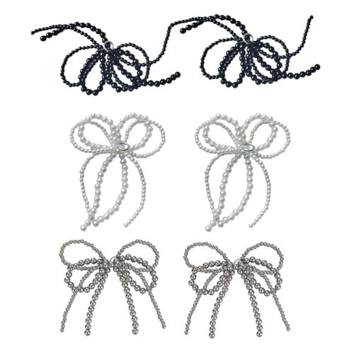 [RWAJZAX] 6 Stück Perlen Knoten Schuhe elegante Schnalle Schmetterling Schuhe Dekoration einzigartiges Schuhzubehör für Frauen, 丸いバックル1 von RWAJZAX